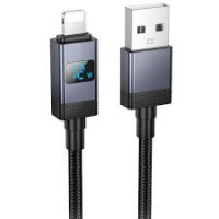 Кабель Hoco X118 Generous Lightning 2.4A 1m з дісплеєм