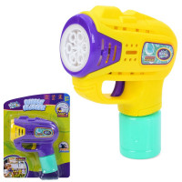 Мильні бульбашки LBD-801A (48шт) пістолет, 11см, запаска 4-3,5см, мікс кольорів, на бат-ці, на листі