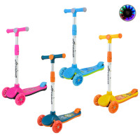 Самокат дитячий 3-х коліс  арт. SC815 (10шт)   4 кольори, 2 колеса, PU світло, заднє пластик,складни