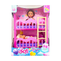 Лялька Sofi 53640 “Піжамна вечірка”, 2 ляльки, двоповерхове ліжко, висота ляльяки 11 см, в ко