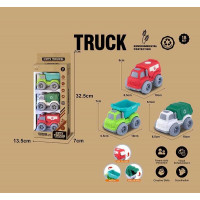 Набір машин 913-6 (96/2) 3 спецтехніки, середня довжина 10 см, рухомі елементи, біопластик, в коробц