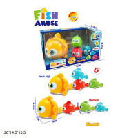 Набір для ванної 618-2 рибки на магнітах батар.кор.26*14,5*15,5 /48/