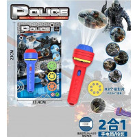 Ліхтарик-проєктор TY 13 (432/2) 2 кольори, 3 диски, на листі