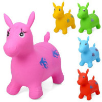 Стрибуни-тварини MS 4163 (12шт) віслюк, 1250-1300г, 5 кольорів, пакет, 32-25-10см