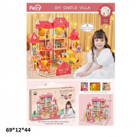 Ляльковий будинок 6675 з ляльками,меблями муз.світ.кор.69*12*44 /6/