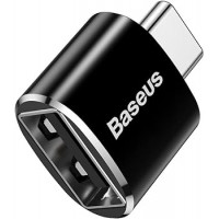 Перехідник Baseus USB Female To Type-C Male Adapter Converter 2.4A Black, catotg-01