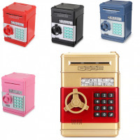 Копилка-сейф MK 4524, сейф с кодом, затягивает купюры, звук, свет