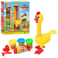 Пластилін MK 5454 (15шт) PD,Курка/Прикрась курку, 27см, 4 кольори(баночка з кришкою), формочка, інст