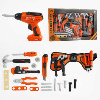 Набір інструментів 778-65 (48/2) 22 елементи, дриль, будівельний ніж, пояс для інструментів, в короб