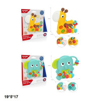 Брязкальце HE0196/HE0195 слоненя/жирафик багатофункц. для тренування дрібної моторики кор.19*5*17 /9