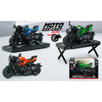 Мотоцикл K314A2 (48шт) інерція, метал, 1:14, 12см, підставка, 3 кольори, в кор-ці, 13,5-9-6,5см