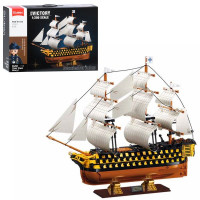 Конструктор SLUBAN M38-B1552 (6шт) корабель, Victory, 41,1см, 1:200, фігурка, 1075дет, в кор-ці, 45,