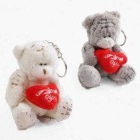 М'яка іграшка-брелок M 17960 ЦІНА ЗА 1 ШТУКУ, “Ведмідь”, висота 9 см