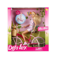 Лялька DEFA 8276 (12шт) 30см, велосипед26см, собачка, 2 вида, в кор-ке, 29,5-31,5-9,5см