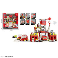 Паркінг YY6040 пожежна станція з машинками батар.муз.світ.стріляє водою кор.39,6*19*37