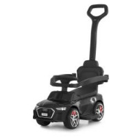 Каталка-толокар M 6254EL-2 (1шт) бат.ручка, муз, світло, шкіра, підсклянник, MP3, B, BLUETOOTH, чорн