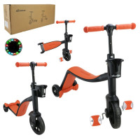Самокат дитячий 3-х коліс  арт. SC825 (1шт)   2В1- велобіг та самокат, колеса EVA,помаранчевий у кор