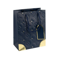 Пакет подарунковий великий DARK BLUE 26*32*12см HL-1891