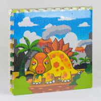 Коврик-пазл игровой EVA Динозавры С 36570 (12) 4 шт в упаковке, 60х60 см [Пленка]