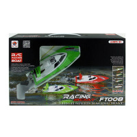 Катер FT008 (4шт) р/у,аккум,USB зарядка,14км,,2 цвета, в кор-ке, 38-22-10см