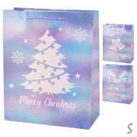 Пакет новорічний паперовий L "Merry Christmas" 31*42*12см