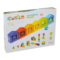 Дерев'яний конструктор "Кольорові будиночки" 2/Wooden construction set "Colorful houses" 15962