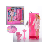 Лялька DEFA 8215 (24шт) ванна кімната, аксессуари, в кор-ці, 36,5-34,5-11см