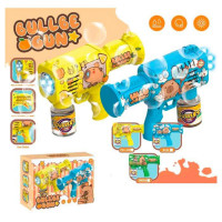 Мильні бульбашки 112D (36шт) пістолет/автомат, 20,5см, капібара, світло, запаска 7-5см, 3 кольори, н