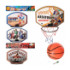 Баскетбольное кольцо MR 0127 (60шт) 32-25см, сетка, пластик.щит, мяч,микс вид, в кульке, 32-32-3см - 1