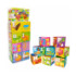 Кубики 10950 (36/2) "4FUN Game Club", "Їжа", 6 штук, м'які, водонепроникна тканина, літери, цифри - 1