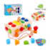 Дерев'яна іграшка Центр розвиваючий MD 0833 (16шт) каталка (на шнурі), 23,5см, сортер, фігурки, 2 ви - 1