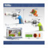 Пістолет арт. 9977-1 (72шт/2)  2кольора, стріляє поролон. знарядами,10поролн зарядів короб. 34,5*5*2 - 1