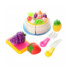 Продукты 170C1 (36шт) на липучке,торт, фрукты 3шт, нож, досточка, вилка, в кульке - 1