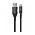 Кабель Proove Braided Scout USB to Lightning 2.4A 1m Black, 1101 - 1