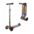 Самокат JR 3-055-WP8 (1шт) MAXI,алюм+плас,3колПУ,пер120-28мм,руль62-84см,складн,свет, принт,в кор-ке - 1