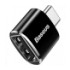 Перехідник Baseus USB Female To Type-C Male Adapter Converter 2.4A Black, catotg-01 - 1