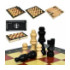 Шахи A0054 (24шт) дерев'яні, 34-34, 3в1(нарди, шашки), фігури дерев'яні, в кор-ці, 34,5-17,5-4см - 1