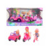 Лялька Sofi 48501 “На прогулянці”, 3 ляльки, машина, мопед, велосипед, 2 шоломи, в коробці - 1