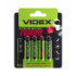 Батарейка Videx LR6/AA TURBO 4pcs BLISTER - 1